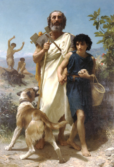 Hom�re et son guide, par William Bouguereau