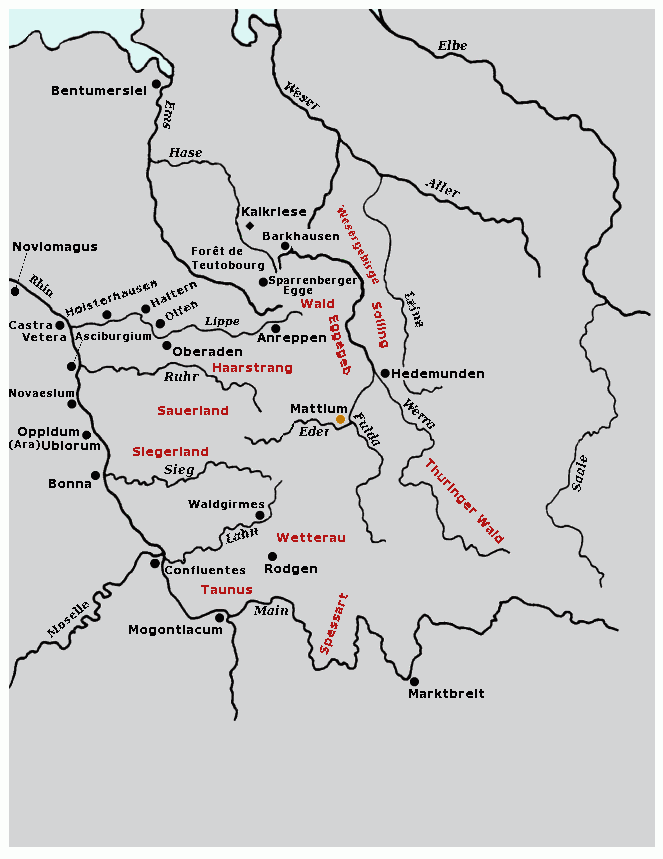 Les camps romains lors du dsastre de Varus