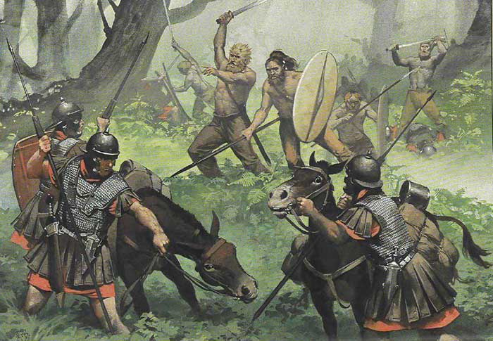 Guerre avec les Frisons et les Chauques