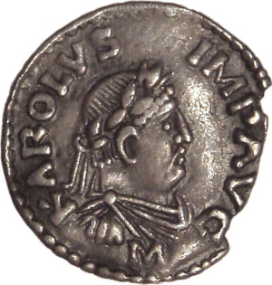 Denier imp�rial en argent de Charlemagne