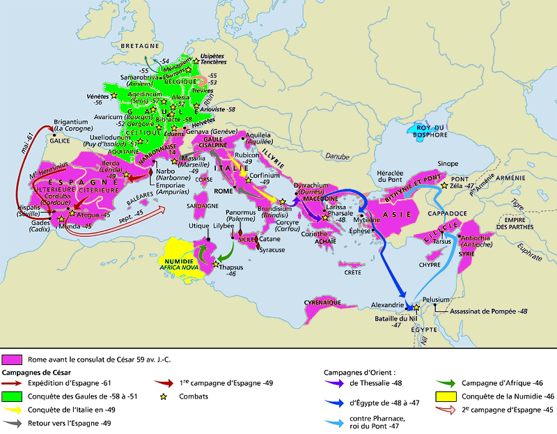 Les campagnes de Csar