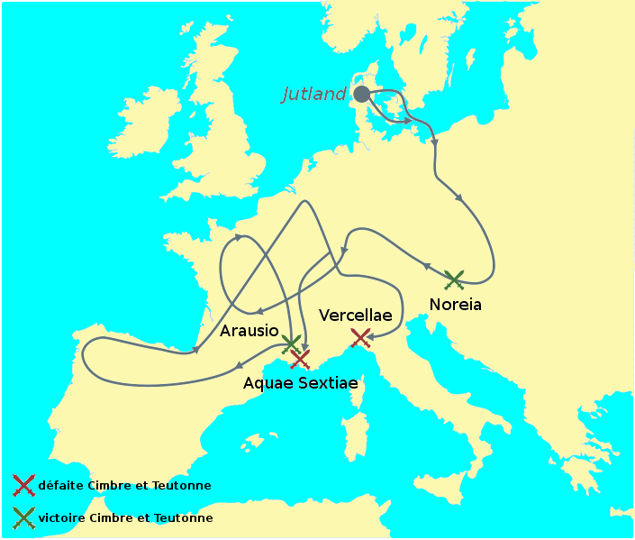 La guerre des Cimbres et des Teutons