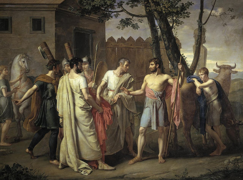 Cincinnatus abandonne sa charrue