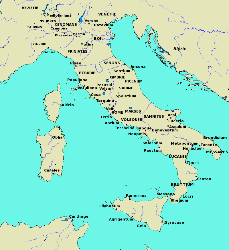 Les peuples italiques vers la fin de la rpublique