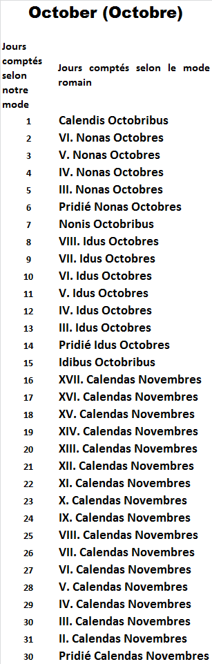 calendrier