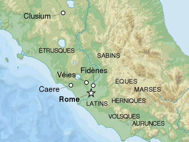 Carte du Latium